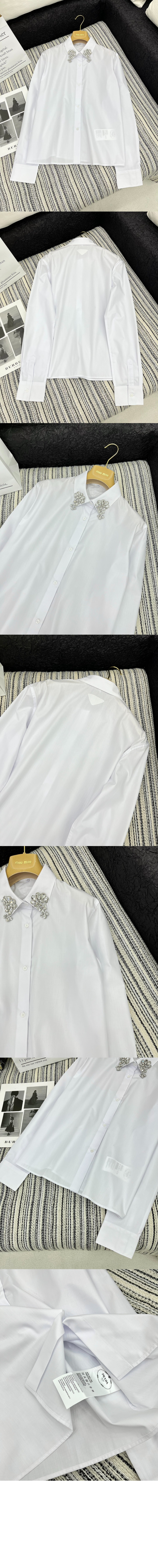 미러급레플리카사이트 | 명품레플리카 전문 쇼핑몰  | 딥퀄 - 자수 포플린 셔츠 &gt; 프라다