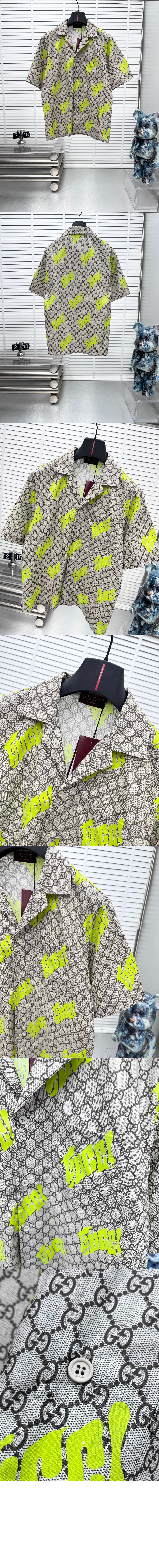 미러급레플리카사이트 | 명품레플리카 전문 쇼핑몰  | 딥퀄 - 프린트 코튼 포플린 볼링 셔츠 &gt; 구찌