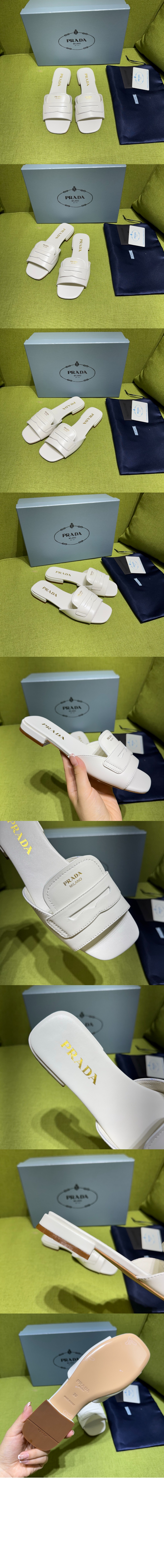 미러급레플리카사이트 | 명품레플리카 전문 쇼핑몰  | 딥퀄 - 가죽 슬라이드 샌들 1XX781 &gt; 프라다