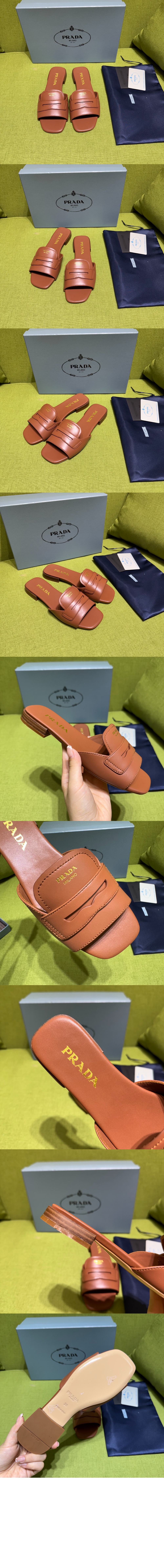 미러급레플리카사이트 | 명품레플리카 전문 쇼핑몰  | 딥퀄 - 가죽 슬라이드 샌들 1XX781 &gt; 프라다