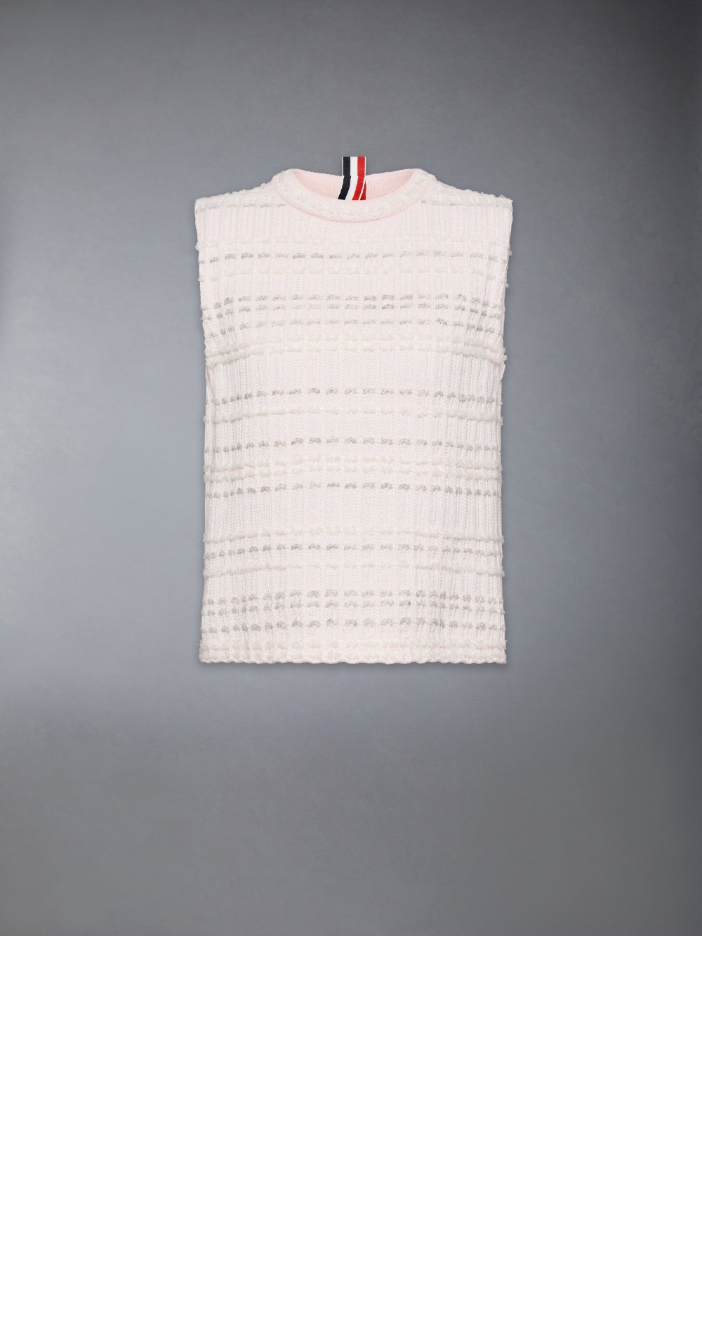 시어서커 니트 트위드 자카드 쉘 탑 > 톰브라운