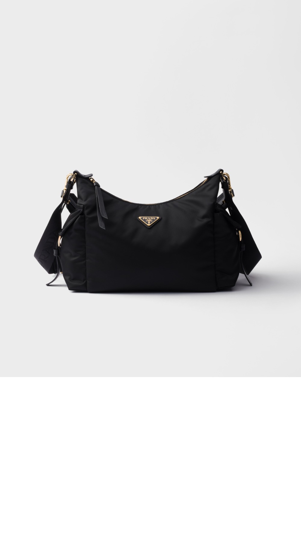 익스플로어 라지 리나일론 및 가죽 핸드백 1BC264 > Explore - 익스플로어