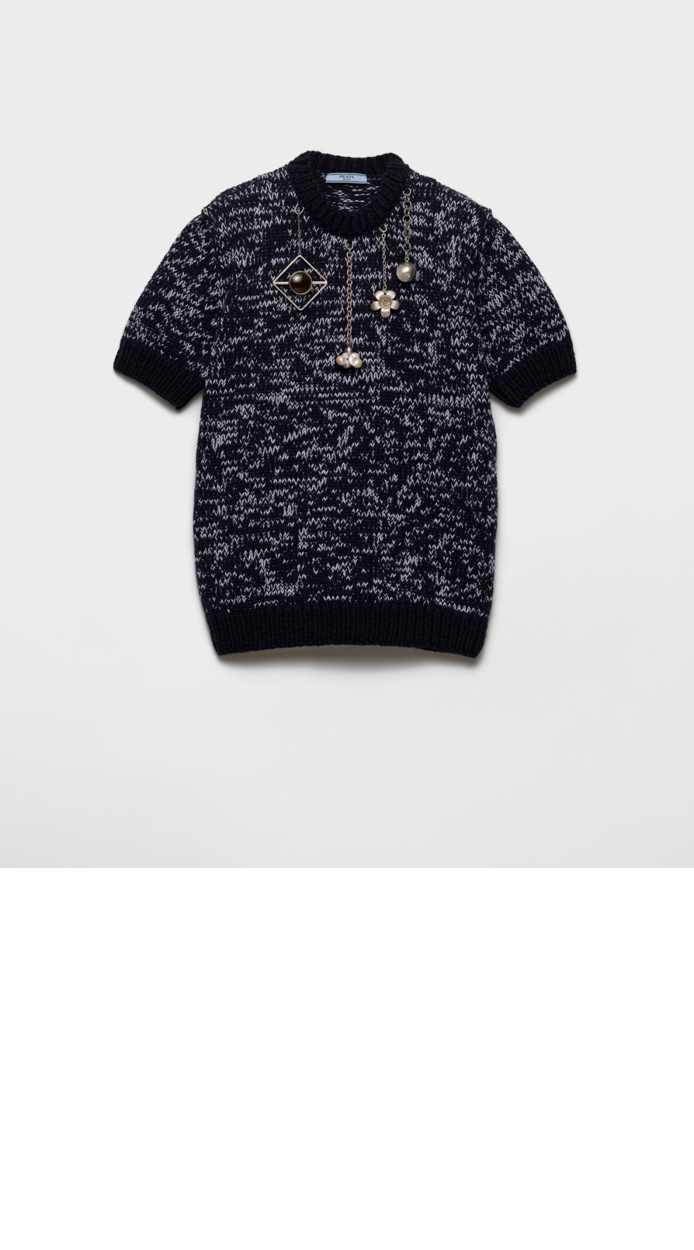 미러급레플리카사이트 | 명품레플리카 전문 쇼핑몰  | 딥퀄 - 쇼트 슬리브 울 스웨터 펜던트 장식 &gt; 프라다