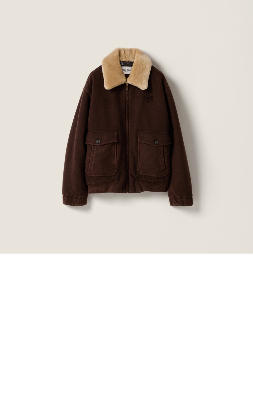 미러급레플리카사이트 | 명품레플리카 전문 쇼핑몰  | 딥퀄 - 시어링 칼라 울 블루종 &gt; 미우미우