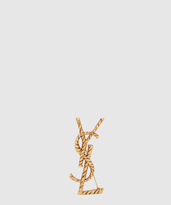 메탈 소재의 CASSANDRE YSL 브로치 652410