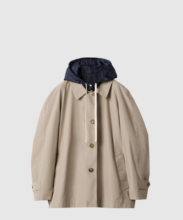 파나마 코튼 및 기능성 퐁제 블루종 재킷